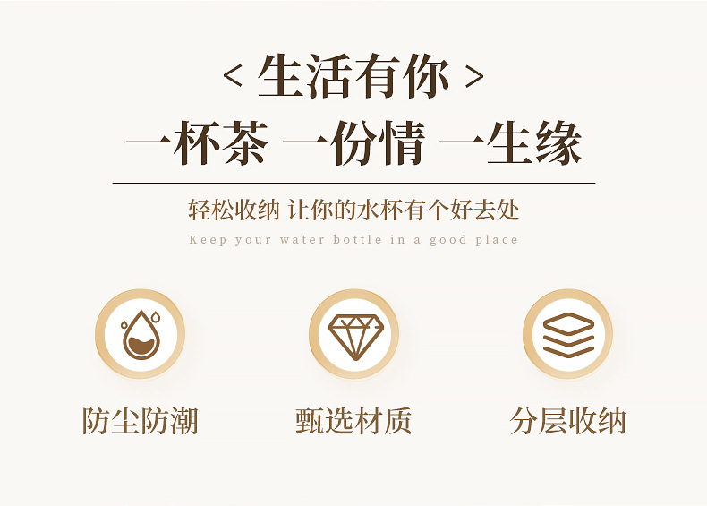 杯子收纳盒沥水柜宝宝餐具奶瓶收纳箱厨房放碗筷防尘杯子置物架收纳架收纳用品详情2