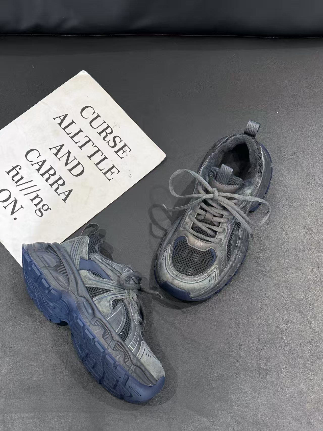 Fleece dad shoes for women 2025 autumn/Winter new retro genuine leather sports casual shoes, versatile thick-soled color-blocking running shoes pic 14