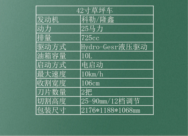 驾驶式草坪车 坐骑式零转弯草坪修剪车30寸50寸站立式四轮割草机详情11