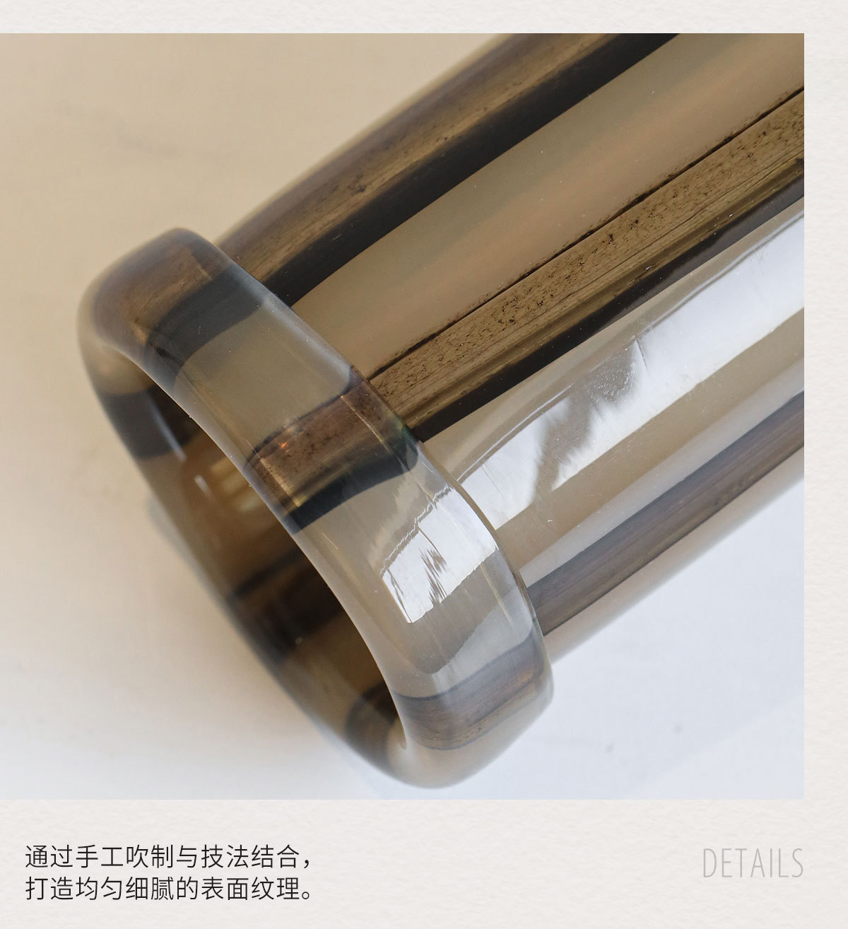 轻奢高级感中古风玻璃花瓶客厅复古插花摆件餐桌艺术设计感花器详情8