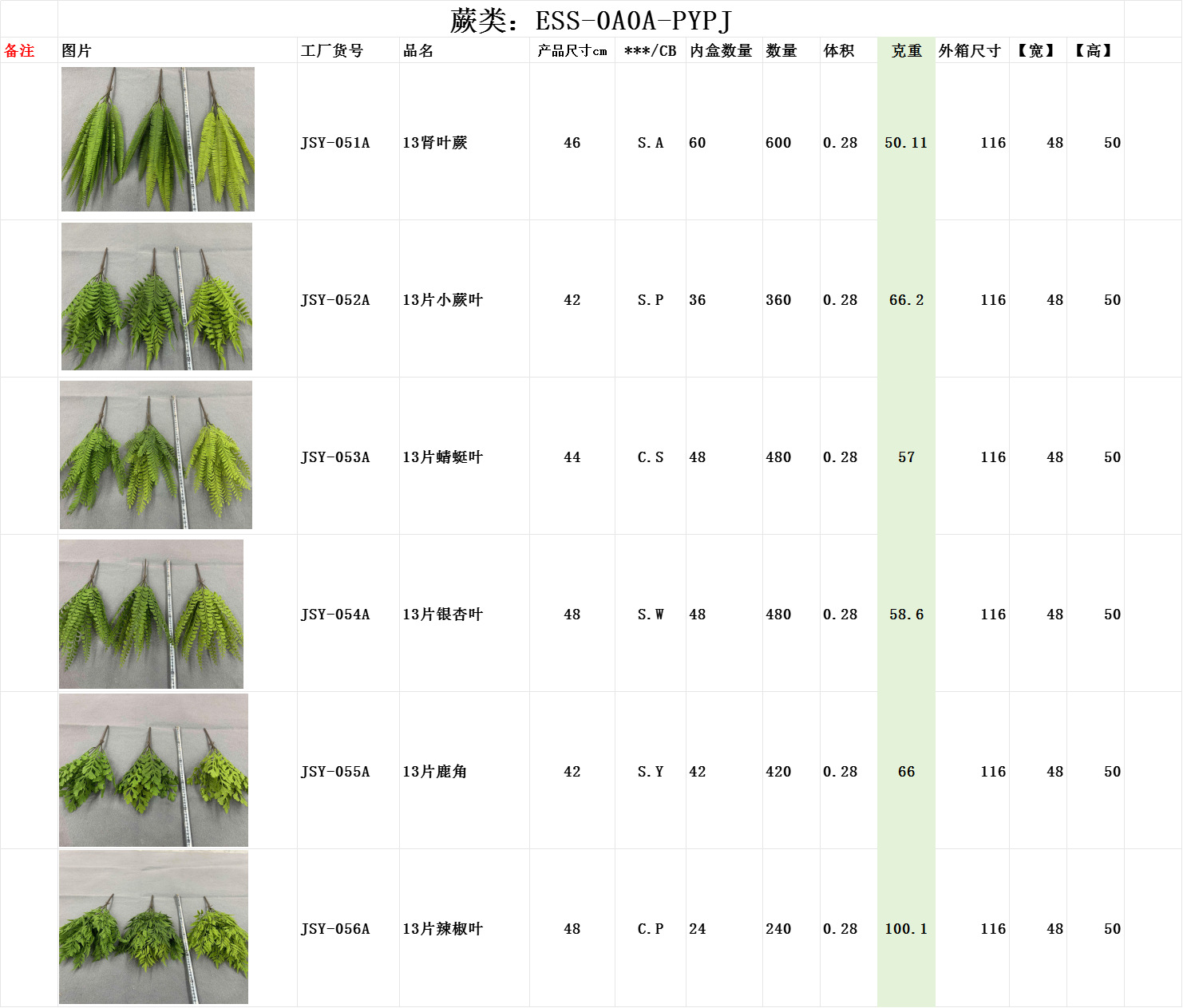 仿真蕨类100款绿植塑料叶场地绿化公园布景工程装饰酒店软装批发详情45
