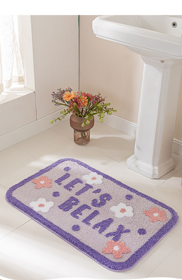 Wholesale of modern rural household bedroom entrance floor MATS, bathroom and toilet door MATS, water-absorbing and anti-slip faux cashmere carpets, cross-border export, densified and thickened, Chenier floor MATS, door MATS, bathroom, bathroom, bedroom and living room door MATS, water-absorbing and anti-slip pic 14