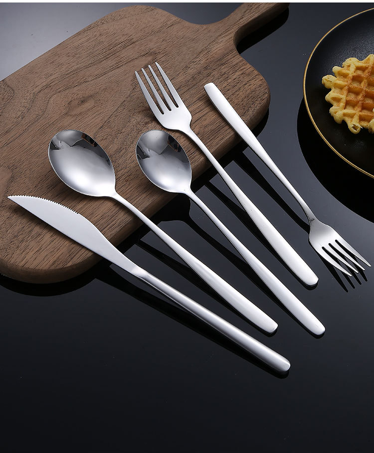 勺子316不锈钢韩式勺304高颜值餐具家用吃饭汤勺加厚甜品勺咖啡勺详情11