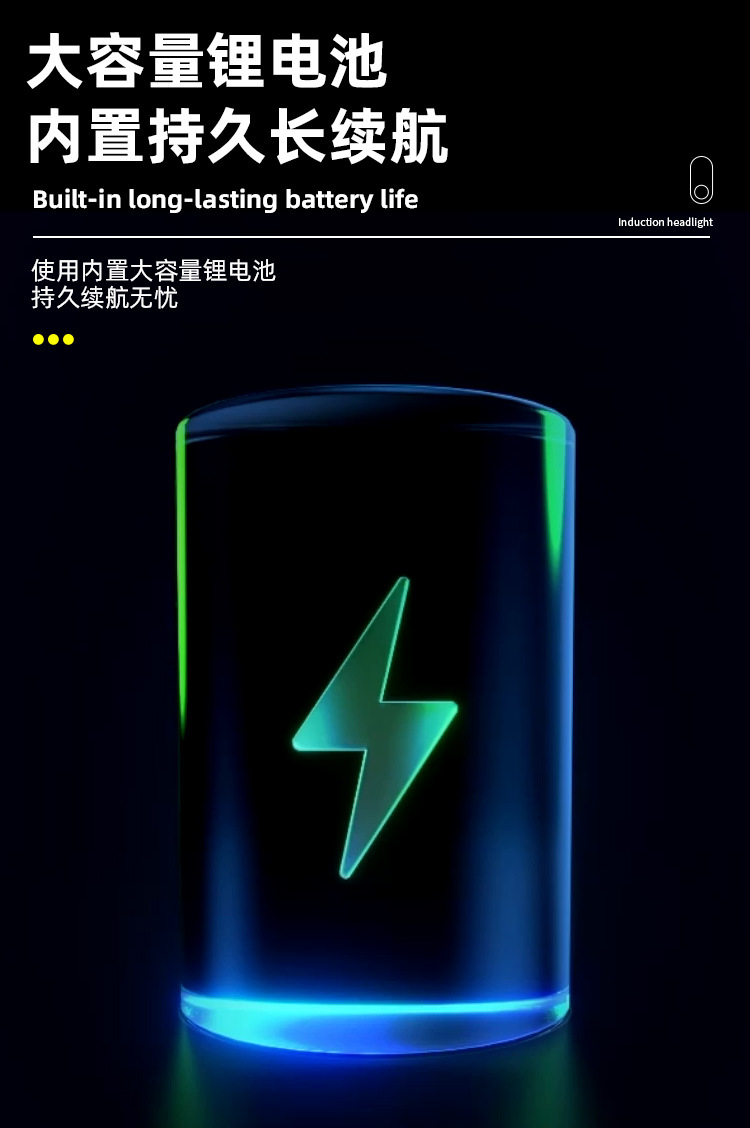 Cross-border LED outdoor strong bald light strip, COB rechargeable headlamp, cycling night fishing, running light, white and red dual-light pic 14