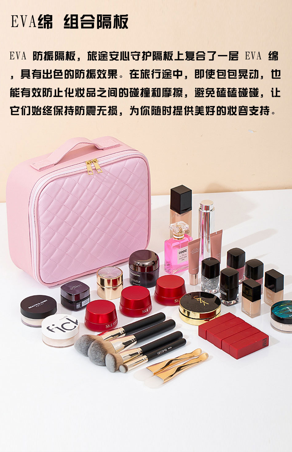 带LED灯镜子化妆包多功能2026新款便携手提大容量专业跟妆包跨境详情12