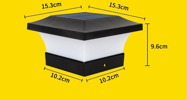 National trend cross-border dual-color temperature solar column head lamp, villa garden courtyard lamp, fence Chinese-style column wall landscape lamp pic 10