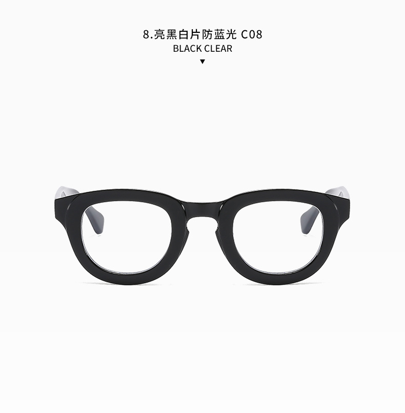 2024夏季新品跨境太阳镜时尚简约几何圆形个性穿搭墨镜防蓝光眼镜详情25