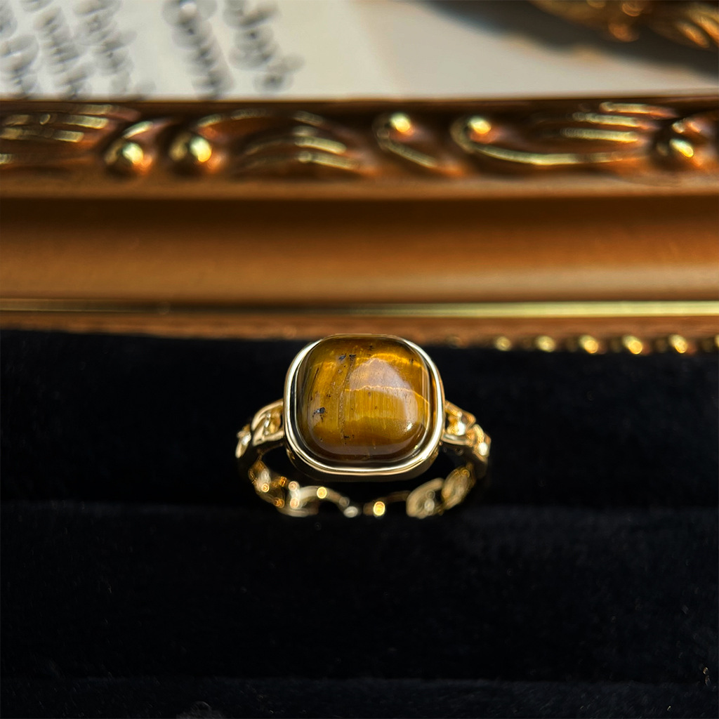 Court Night Banquet ~vintage Mid-style enamel drop glaze ring, retro artistic index finger ring, niche light luxury jewelry pic 45