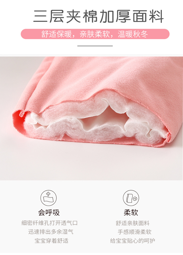 秋冬季婴儿棉裤宝宝夹棉加厚保暖裤交叉开裆裤子男女童冬装外穿详情3