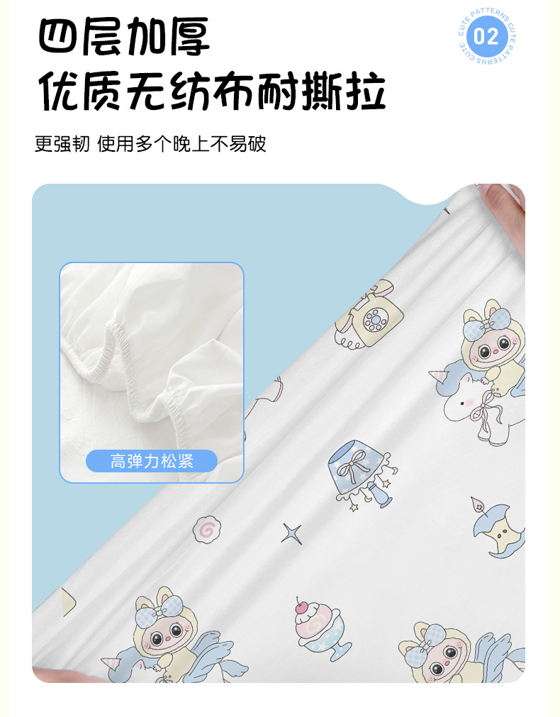 一次性床笠四件套酒店旅游出差隔脏床单被套枕套真空便携床上用品详情14