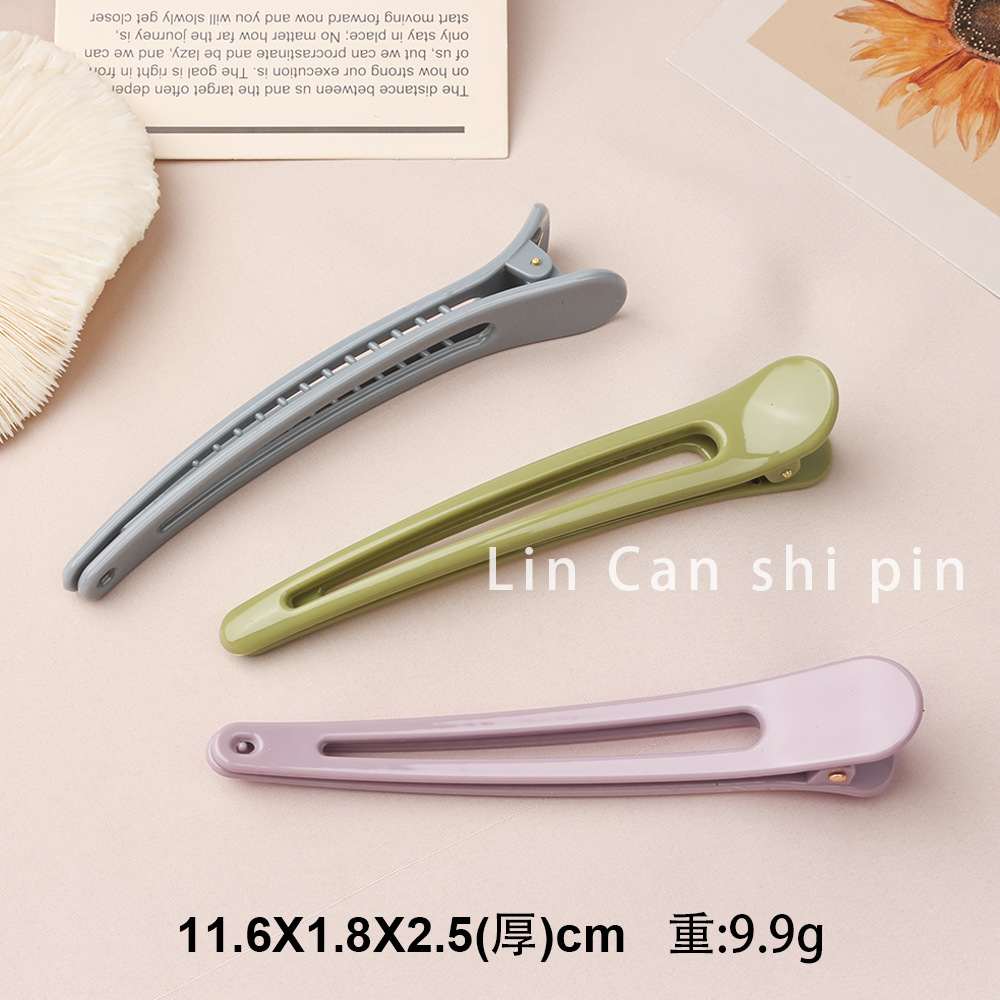 美发专用无痕发夹女春夏色侧边刘海鸭嘴夹头饰发卡详情3