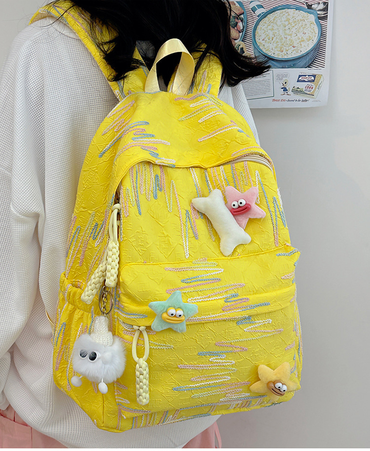 韩版书包高中生女高颜值可爱甜美背包女初中大学生电脑旅行双肩包详情15