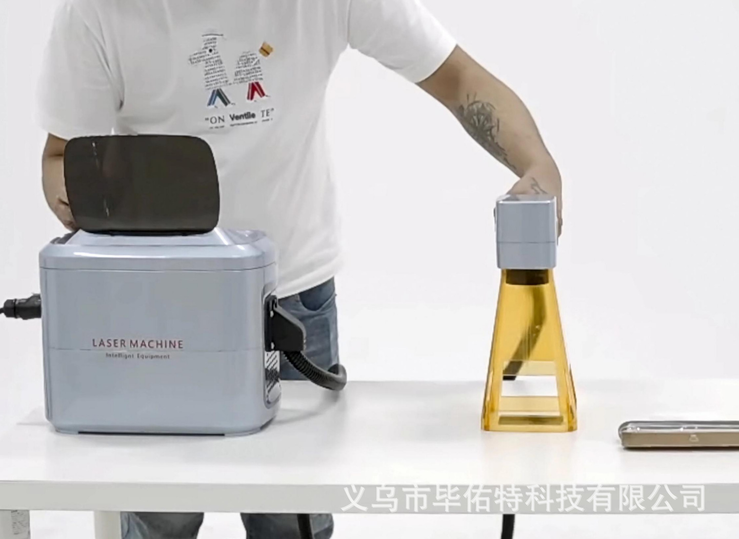 Portable handheld laser engraving machine, large item mechanical marking machine, tire stainless steel metal engraving machine pic 6