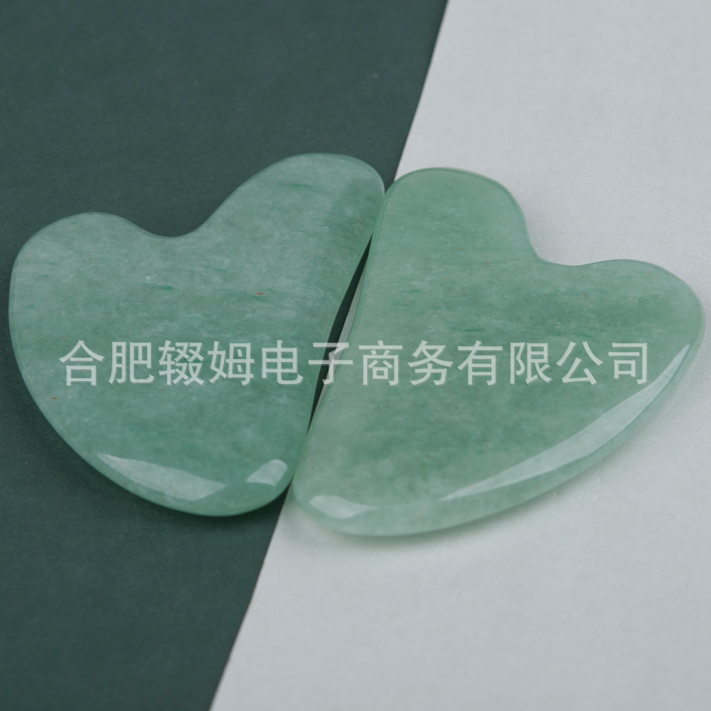 玉石刮痧板绿东陵刮痧按摩工具面部按摩身体刮痧保健按摩用品皮肤护理详情8