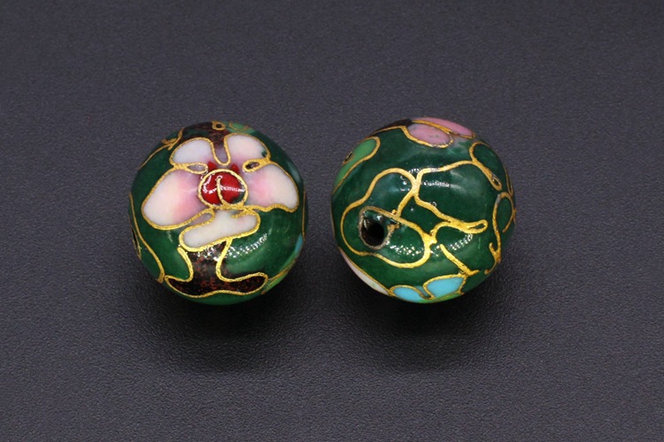 Traditional copper-based cloisonne enamel jewelry, prayer beads, chain accessories, Jingtai blue polished 12#, 14#, 16# round beads pic 35
