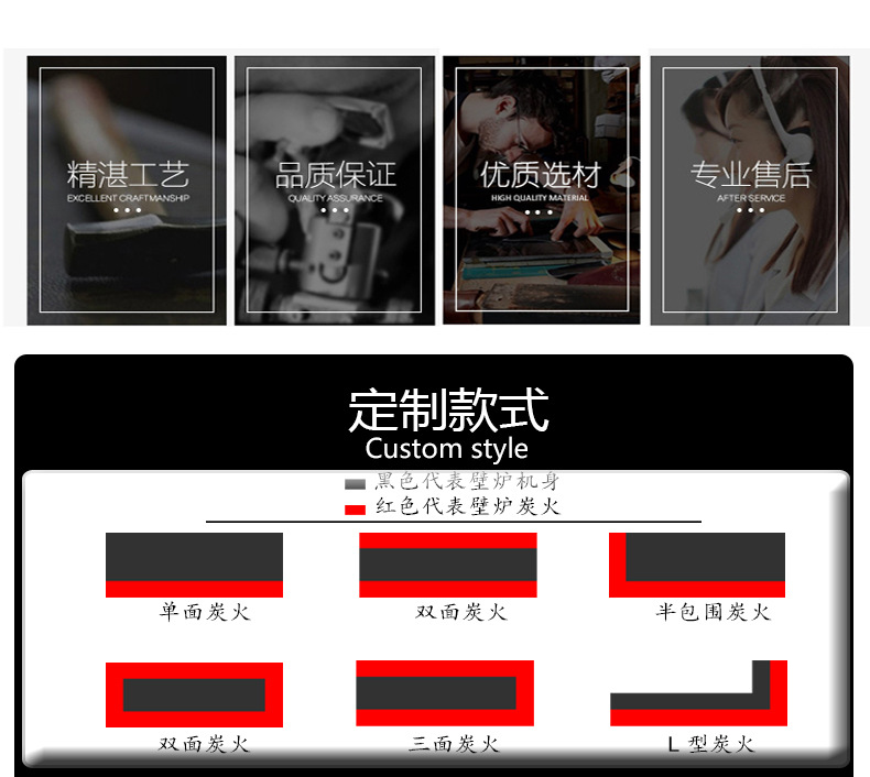 大贵定制全屏玻璃电子壁炉取暖器电壁炉芯仿真壁炉装饰液晶屏火焰详情2