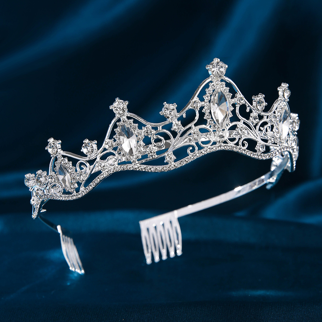 Cross-border best-selling bride headbands, crown wedding accessories, headwear, hair clips, birthday party wear, hot-selling crown hair bands pic 12