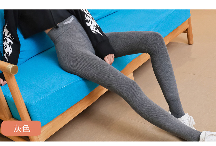 羊绒打底裤女外穿秋冬加绒加厚连裤袜高腰保暖棉裤竖条踩脚打底袜详情27