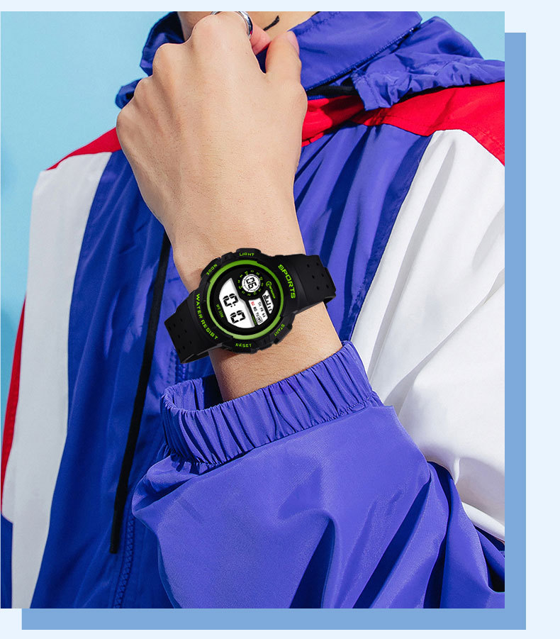 Best-selling electronic wristwatch for high school students, children, men, sports and swimming, waterproof watch with luminous dial for women pic 12