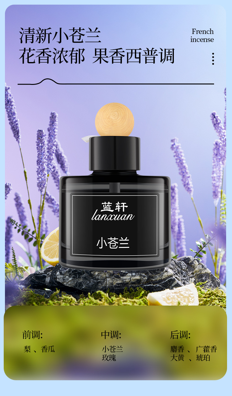 车载香薰车用香水座高级感淡香香氛持久留香除异味车内空气清新剂详情24