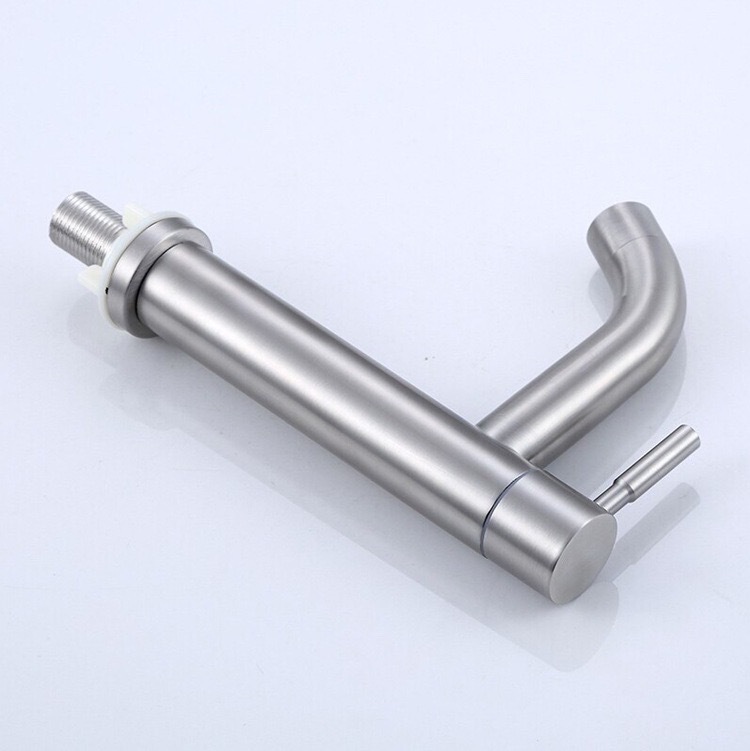 Wholesale 304 stainless steel single-cooling washbasins, faucets, bathroom and balcony household washbasins, washbasins, quick-turn faucets pic 15