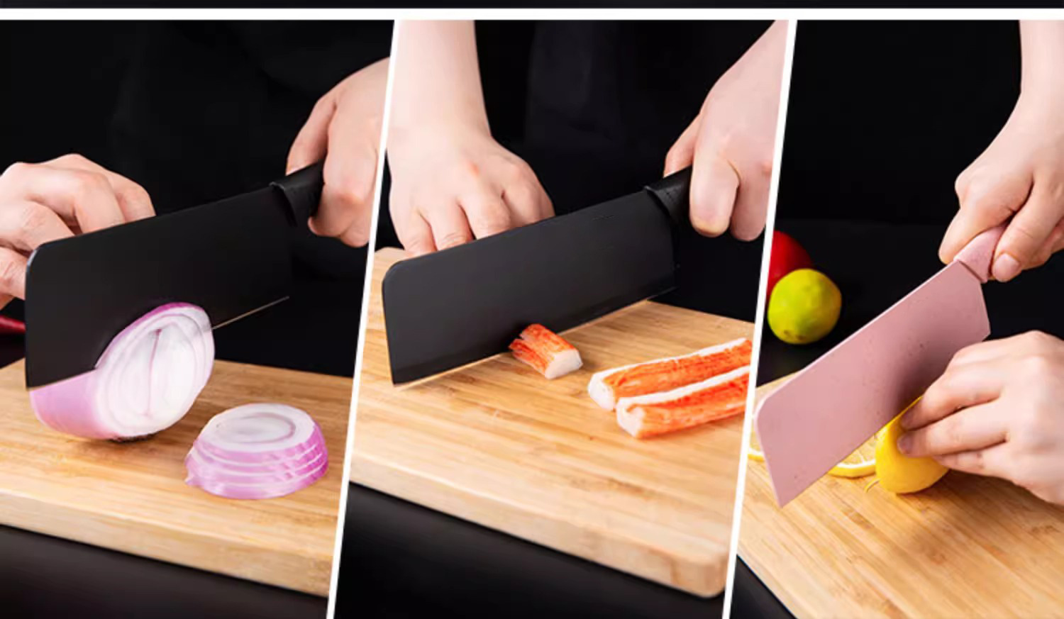 【新人到手0.01元】黑刃菜刀家用刀具切肉片刀水果刀女士刀厨房厨师刀切菜刀厂家直销详情4