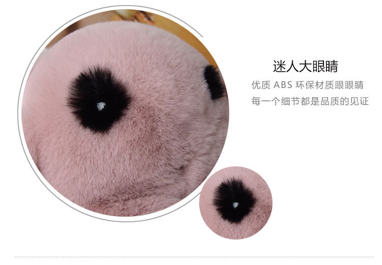 A plush chain rabbit bag for women, a single-shoulder crossbody bag imitating rex rabbit fur, a plush single-shoulder bag pic 37