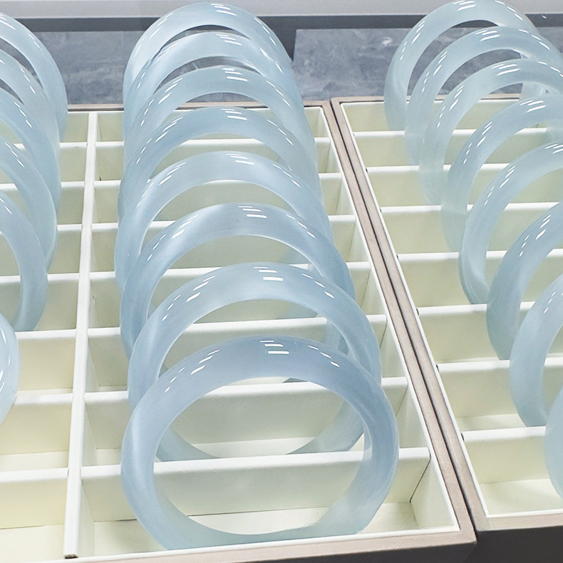 AAA高品质冰冰蓝猫眼石手镯白月光平替香槟金直播爆款源头工厂详情5