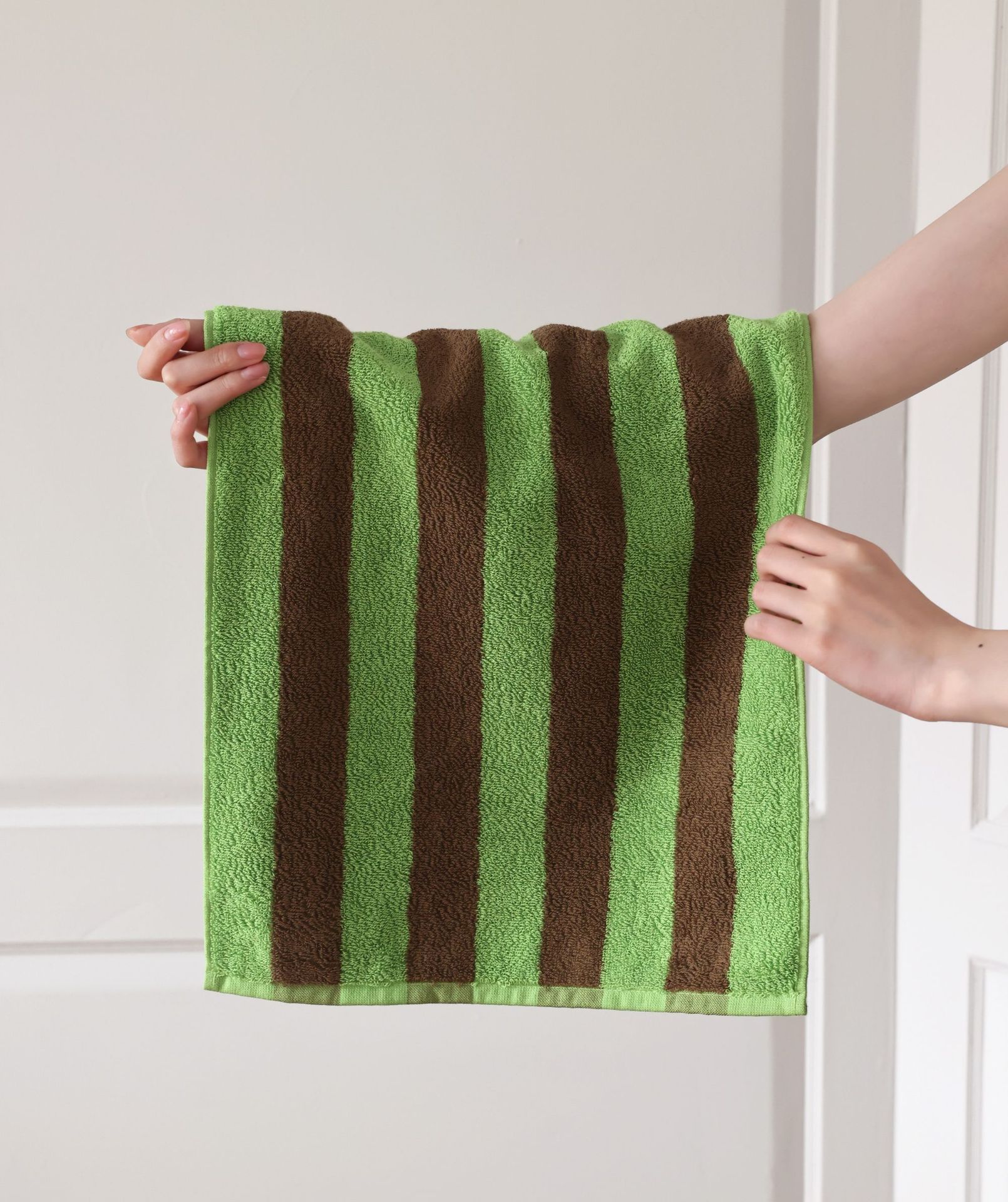 Sen fine striped retro style all-cotton towel, combed cotton Class A simple combed cotton towel, bathroom absorbent bath towel pic 20