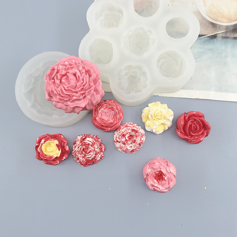 玫瑰花牡丹硅胶模具烘焙蛋糕花型巧克力工具手工DIY石膏蜡烛磨具详情19
