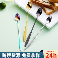 不锈钢勺子批发高颜值家用小创意金色卡通甜品儿童可爱咖啡搅拌勺详情5