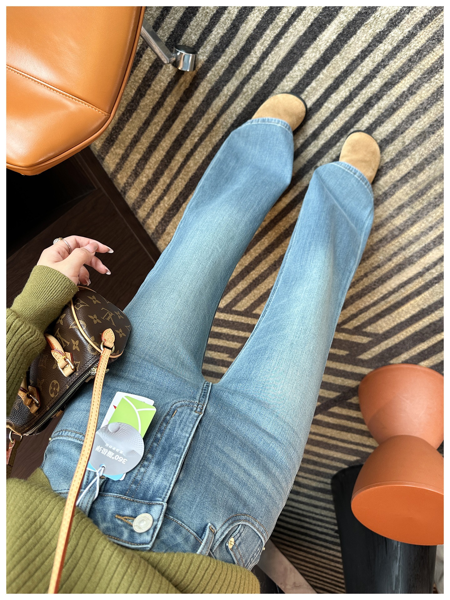 Original comic legs ~! High-waisted stretch flared jeans for women 2025 autumn new style, slimming and versatile long pants pic 10