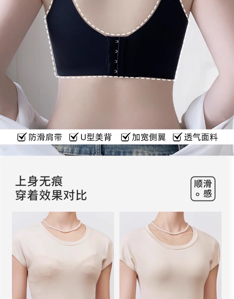 收腋下副乳内衣女大胸显小聚拢防下垂大码调整型矫正外扩胸型文胸详情11