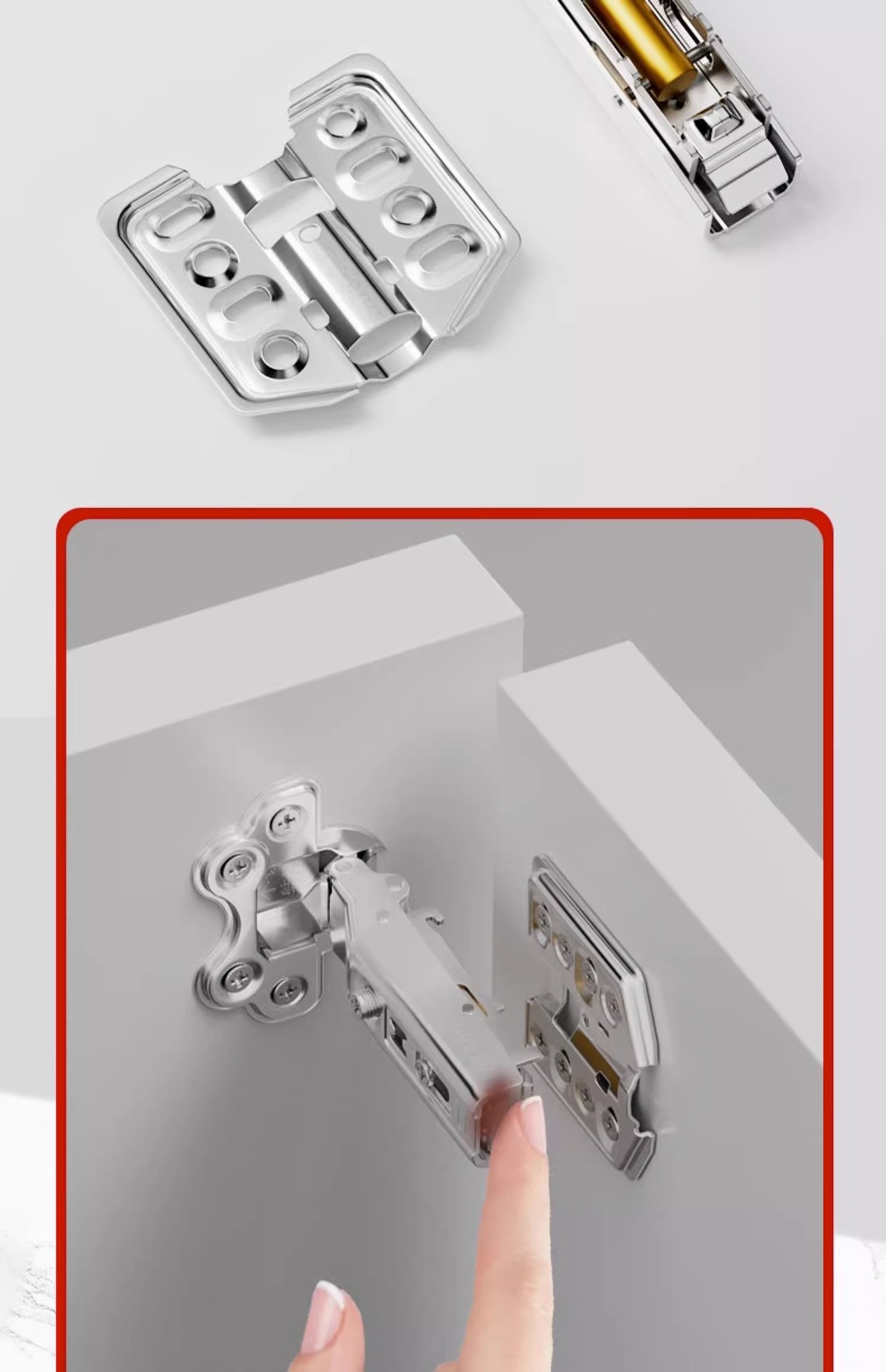 牛头特厚3.0铰链304不锈钢阻尼缓冲衣橱柜门液压飞机弹簧合页五金详情29