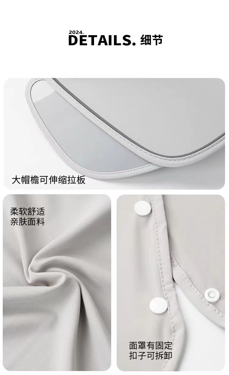 Summer sun hat, UV protection face mask, sun protection hat, wide-brimmed open-top outdoor cycling sun hat for women pic 20