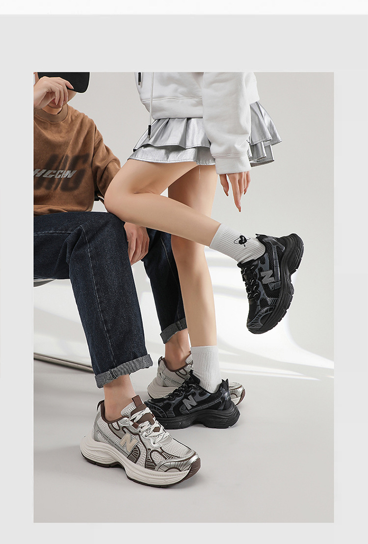 Dad shoes for women, Spring 2025 new Style bestsellers, thick-soled, height-increasing, retro, versatile, color-blocked, breathable, sporty and casual shoes pic 10