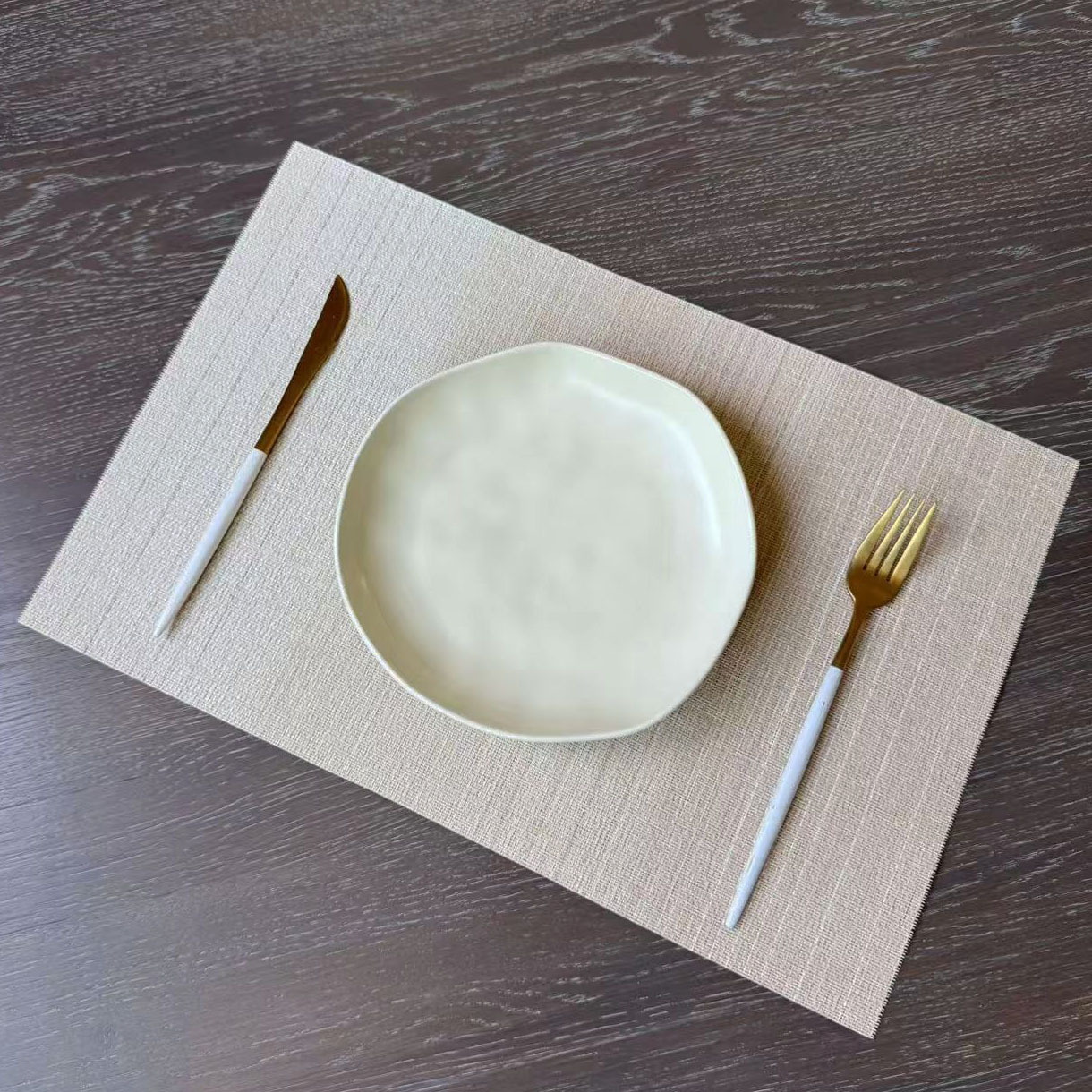 简约渐变背景板家用餐桌餐具垫加厚编织隔热垫pvc餐垫西餐垫杯垫详情8