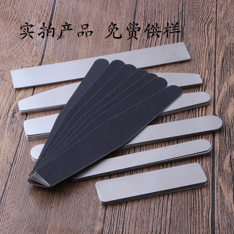 厂家供应不锈钢芯可替换黑砂纸指甲锉灰打磨条美甲工具批发喷砂详情15