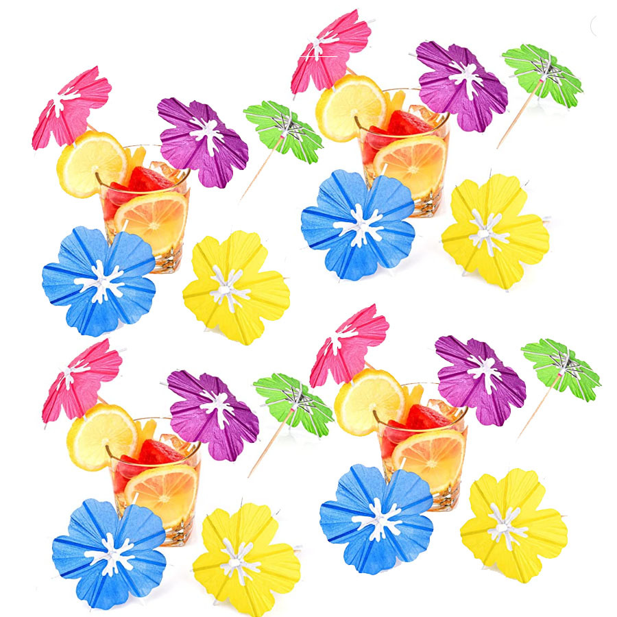 50 flamingo skewers, pineapple skewers, disposable fruit skewers, cold cocktails to decorate a Hawaiian party pic 16
