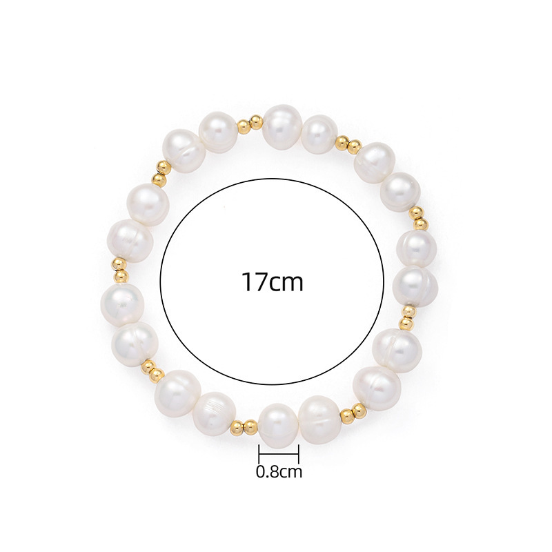 Natural freshwater precious handcrafted bracelets, Baroque pearls, irregular-shaped pearls, versatile light luxury bracelets, pearl wholesale pic 11