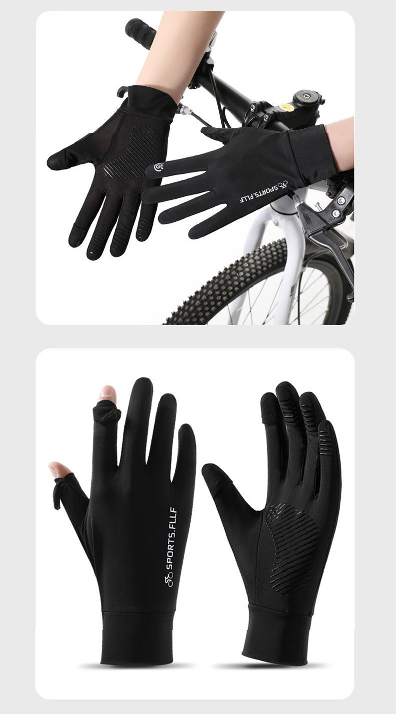 Summer sun protection gloves for men, UV-resistant touch screen quick-drying fishing breathable outdoor cycling gloves for men, new style pic 20