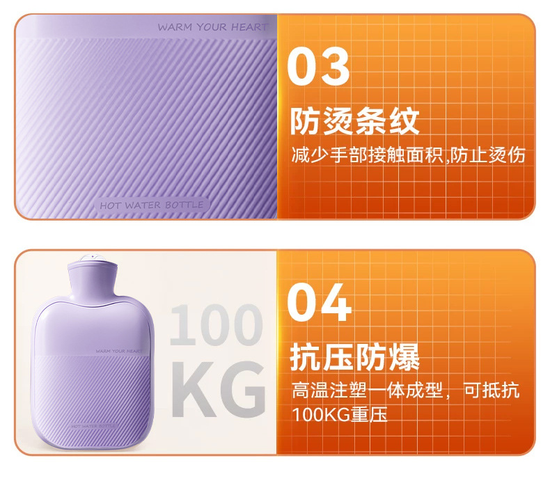 Water-filled hot water bag, cartoon and cute for warming the belly, explosion-proof hot water bag, hot compress hand warmer, skin-friendly rabbit flu-like foot warmer pic 27