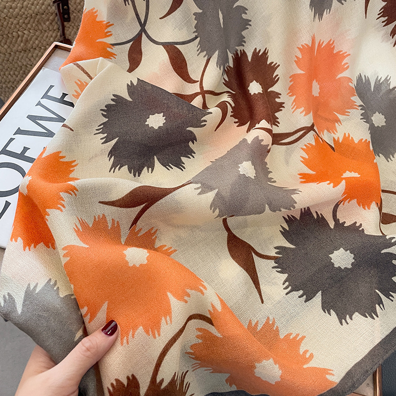 Pañuelo mujer 2025 nuevo estilo coreano multiplo cálido otoño invierno algodón lino pañuelo largo chal exterior pañuelo fino pic 11