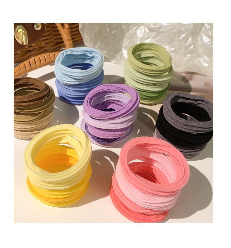 Candy-colored high ponytail rubber band hair tie, female summer Internet celebrity headband, cute hair accessory, leather case, towel hair tie pic 11