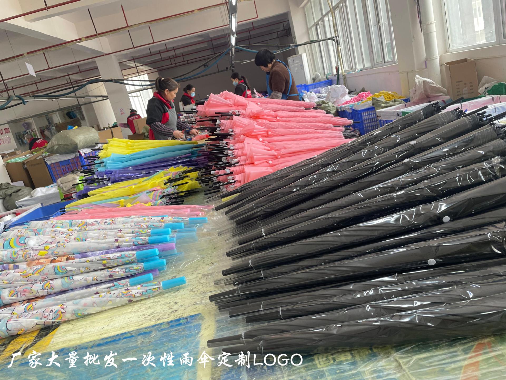 Rain Flower transparent disposable umbrella wholesale, long-handled automatic PVC plastic white high appearance level umbrella wholesale pic 2