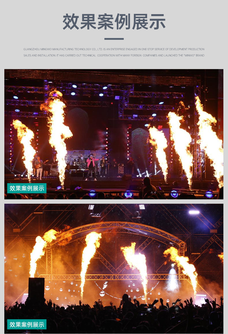 厂家热销舞台喷火机300w三头电子脉冲火焰机酒吧夜店大型婚庆活动氛围渲染气氛道具真火喷火柱厂家设备批发详情10