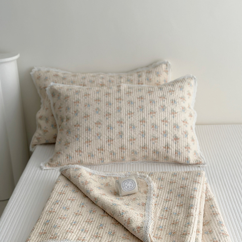 Lisa series, a three-piece set of all-cotton high-temperature sand-washed cotton bed cover, is skin-friendly, breathable and suitable for all seasons pic 50