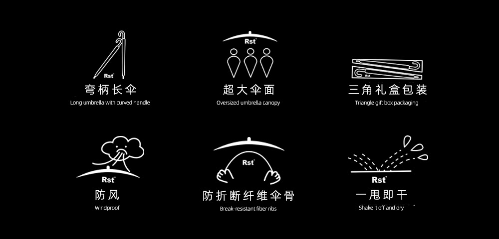 星宝皮包直柄弯把商务伞27寸加大280T加厚雨伞自动长伞男士酒店礼详情3