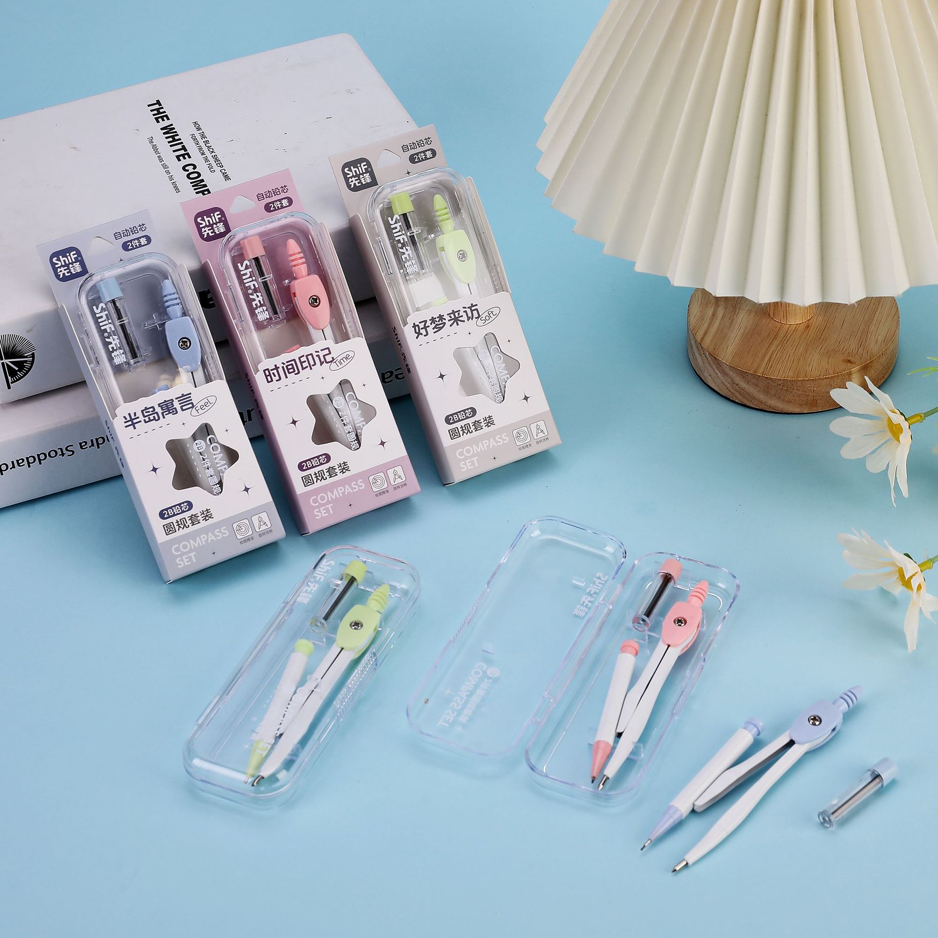 Pioneer 3173 Compass 2-piece Multi-functional student learning Supplies, Math Drawing Set, specially designed for exam drawing pic 6