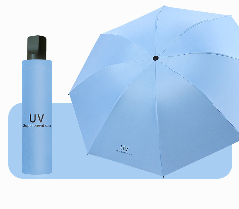 UV雨伞厂家批发迷你折叠遮阳伞大号晴雨两用伞黑胶手动三折太阳伞详情16